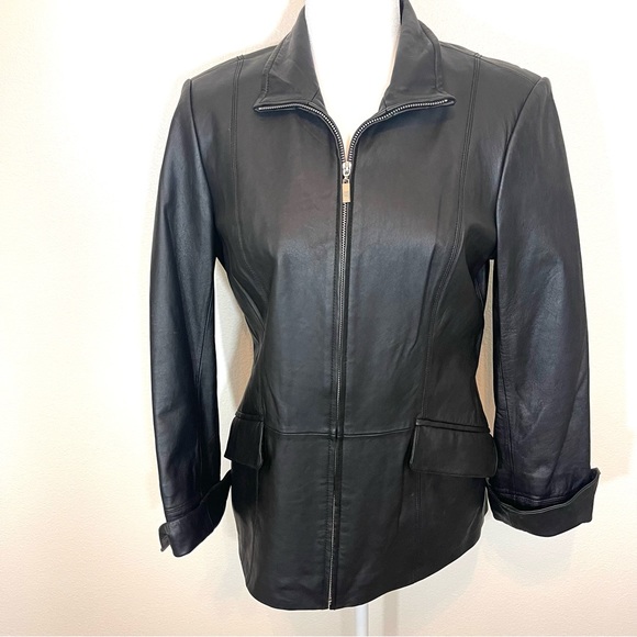 Vintage Pamela McCoy Black Leather Jacket - Picture 10 of 10